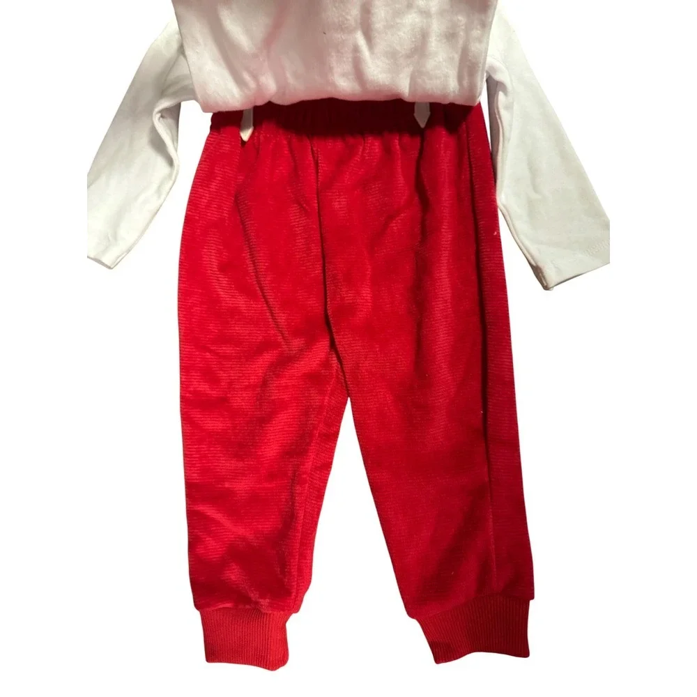 Baby Christmas Santa Hat Bodysuit Pants Set 3 Pc 